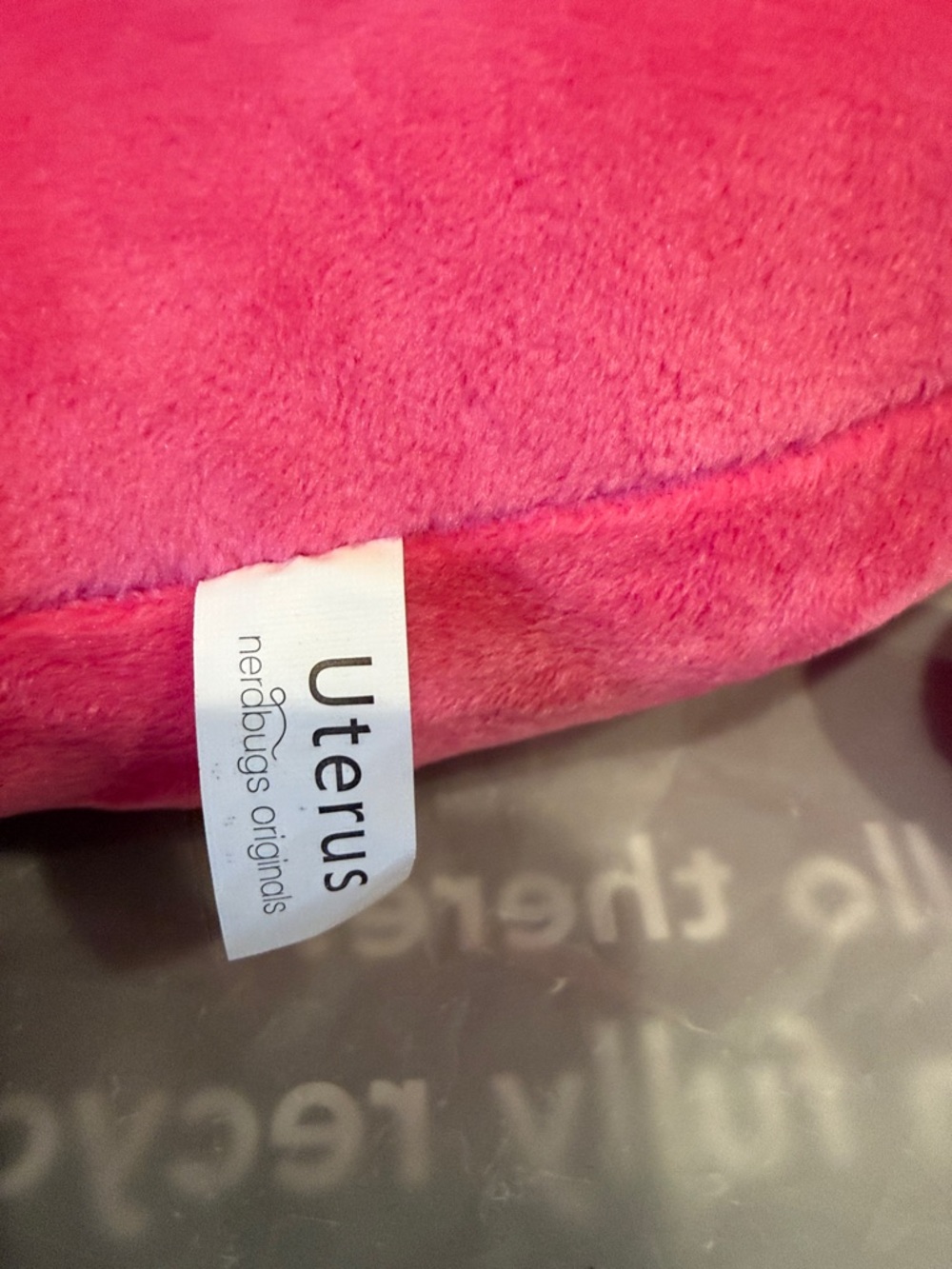 Pink Uterus Plush Accent Pillow - Cuterus - Picture 5 of 7